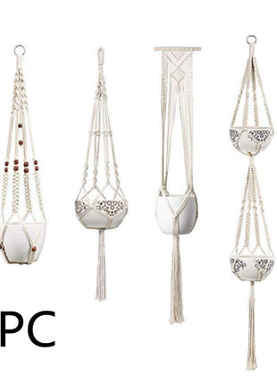 4 Pack - Macrame Hanging Baskets