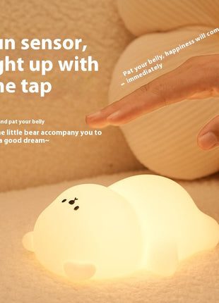 USB Rechargeable LED Colorful Timing Atmosphere Silicone Light