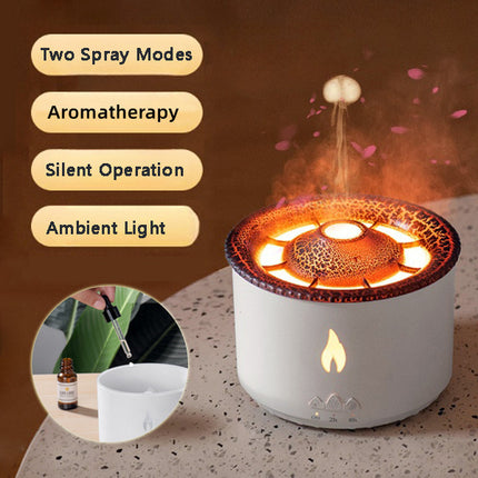 LavaGlow™ Ultrasonic Volcano Flame Aromatherapy Humidifier