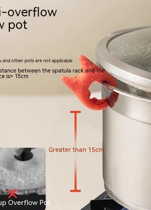 Multifunctional Spatula Holder Silicone Anti-overflow Spoon Holder Cooking Pot Anti-scalding Clip Kitchen Gadgets