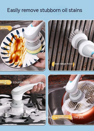 Electric Cleaning Brush 4 In 1 Spinning Scrubber Handheld Electric Cordless Cleaning Brush Portable