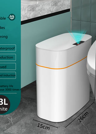 Smart Trash Can With Lid For Bedroom And Living Room Kitchen Storage Box Trash Can Induction Small Car Box Automatic Smart Dustbin Smart Trash Bin