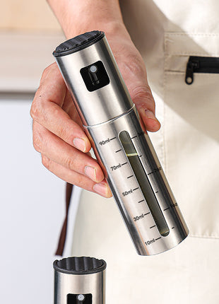 Stainless Steel Oil Spray Bottle – Press Pump Cooking & BBQ Gadget