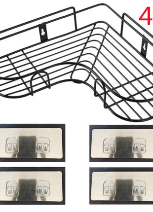 Punch-Free Wall Mount Tripod Shelf for Bathroom & Kitchen