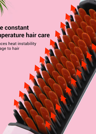 Straightening Comb Rechargeable Hair Wireless Straightener Curler Curling Straighten Dual-purpose Travel Portable USB Charging