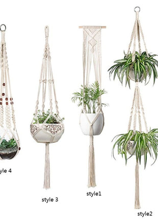4 Pack - Macrame Hanging Baskets
