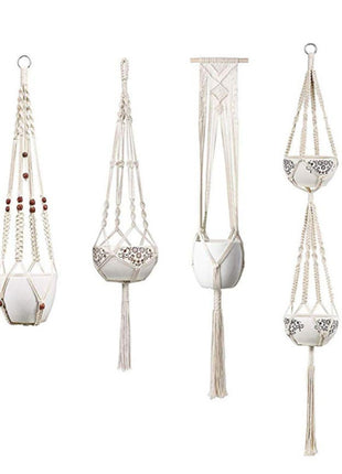 4 Pack - Macrame Hanging Baskets