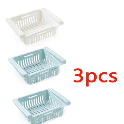 Refrigerator Storage Basket Stretchable Multifunction Kitchen Refrigerat