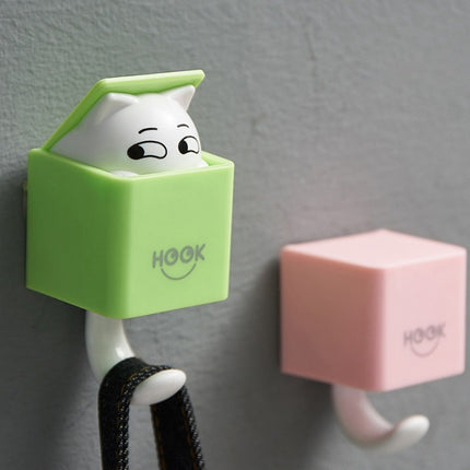 Modern Wall-Mounted Cat Shaped Coat Hook Organizer