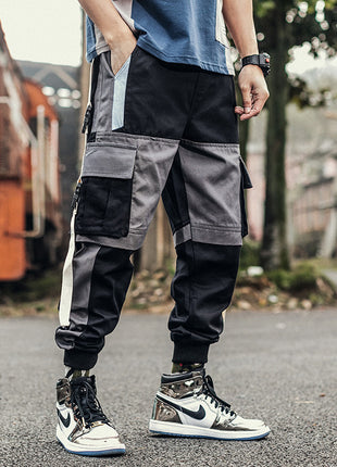 Casual Pocket Contrast Cargo Pants