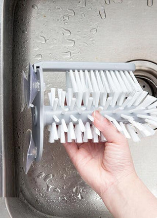 Creative suction wall lazy cup brush glass cleaning brush kitchen rotating cup tea cup brush cup brush