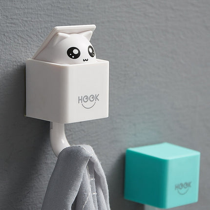 Modern Wall-Mounted Cat Shaped Coat Hook Organizer