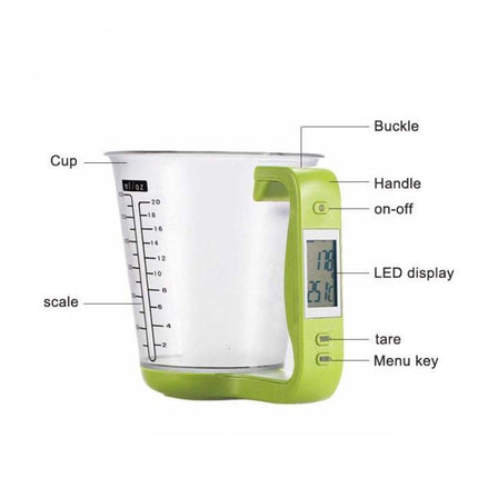 Digital Measuring Cup Scale – 2‑in‑1 Kitchen Scale & Cup