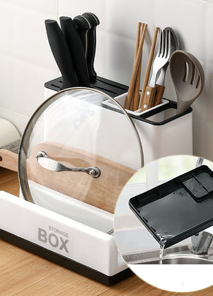 Tableware Storage Holders Kitchen Knife Plastic Storages Racks For Kitchen Convenience Cabinet Kitchen Gadgets