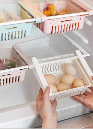 Refrigerator Storage Basket Stretchable Multifunction Kitchen Refrigerator Storage Box