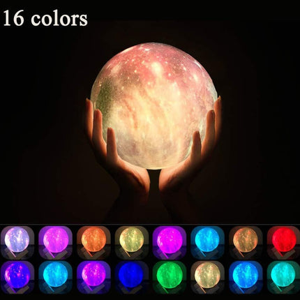 3D Printed Lunar Night Light Creative Decorative Lamp