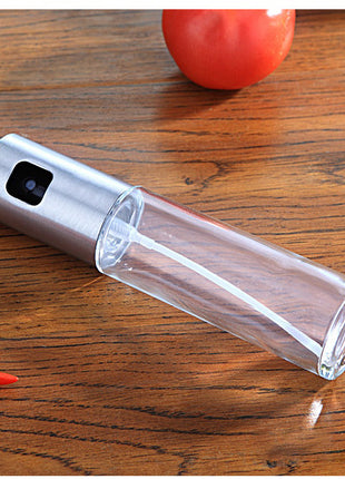 BBQ Healthy Kitchen Cooking Oil Vinegar Spray Bottle Push Type Oil Spray BottlePump Oil Tank Leakproof BBQ Sprayer BBQ Tools Kitchen Gadgets