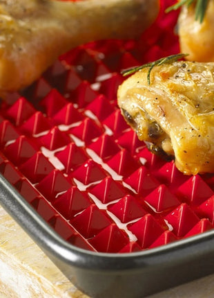 Non-Stick Silicone Pyramid Cooking Mat Baking Mat With Grid Versatile Oven BBQ Cooking Mat Heat-Resistant Mat Kitchen Tools Kitchen Gadgets
