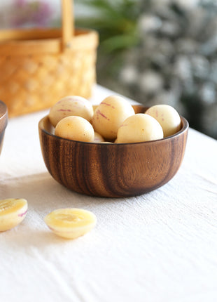 Kitchen Natural Wooden Bowl Household Fruit Bowl Salad Bowl For Home Restaurant Food Container Wooden Utensils Note The Size Hot