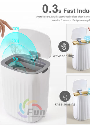 Smart Trash Can With Lid For Bedroom And Living Room Kitchen Storage Box Trash Can Induction Small Car Box Automatic Smart Dustbin Smart Trash Bin