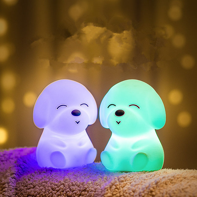 Puppy LED Night Light – Soft Silicone Bedside Lamp