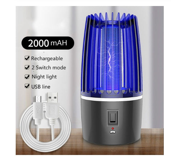 USB Rechargeable Mosquito Killer Lamp with LED Light