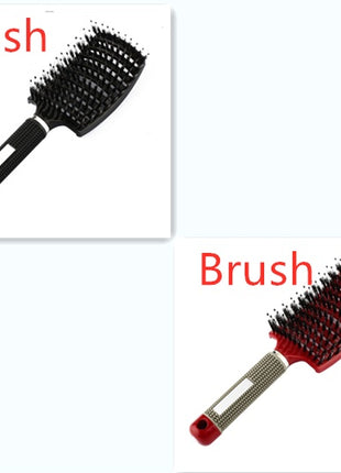 Hairbrush Anti Klit Brushy Haarborstel Women Detangler Hair Brush Bristle Nylon Scalp Massage  Teaser Hair Brush Comb