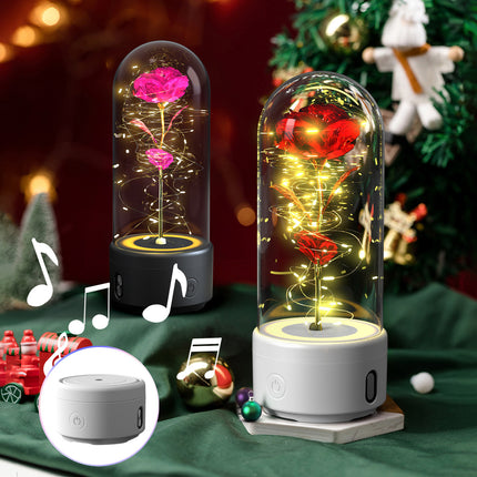 2-in-1 Rose LED Light and Bluetooth Speaker