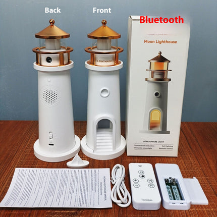 Modern Moonlight Lighthouse Table Lamp with Body Sensor
