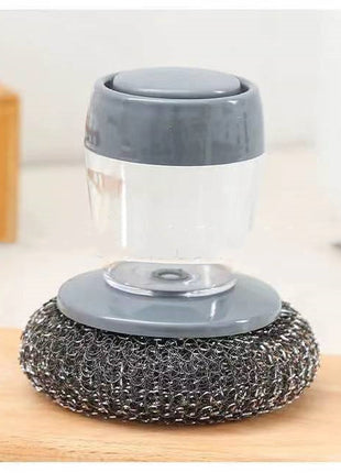 Kitchen Soap Dispensing Palm Brush Cleaner Push-type Brush Kitchen Detergent Tools