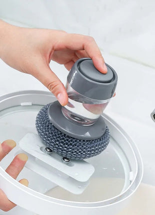Kitchen Soap Dispensing Palm Brush Cleaner Push-type Brush Kitchen Detergent Tools