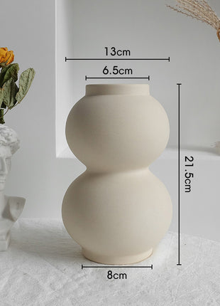 Simplicity Ceramic Vase Dry Flower Arrangement Home Decoration Ornament Living Room Display Art Vases
