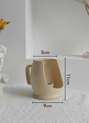 Simplicity Ceramic Vase Dry Flower Arrangement Home Decoration Ornament Living Room Display Art Vases