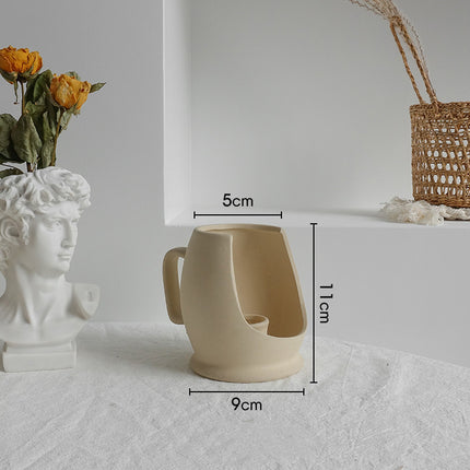 Minimalist Matte Ceramic Vase – Nordic Table Decor
