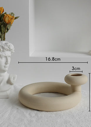 Simplicity Ceramic Vase Dry Flower Arrangement Home Decoration Ornament Living Room Display Art Vases