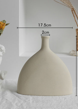 Simplicity Ceramic Vase Dry Flower Arrangement Home Decoration Ornament Living Room Display Art Vases