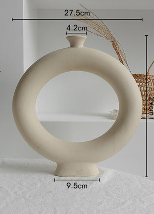 Simplicity Ceramic Vase Dry Flower Arrangement Home Decoration Ornament Living Room Display Art Vases
