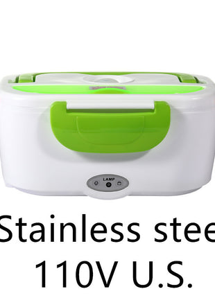 Kitchen Electric Heated Lunch Box Stainless Steel School Car Picnic Food Heating Heater Food Warmer Container