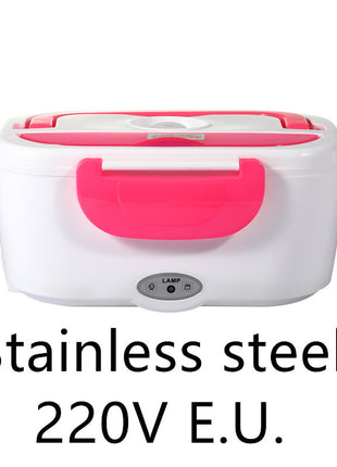 Kitchen Electric Heated Lunch Box Stainless Steel School Car Picnic Food Heating Heater Food Warmer Container