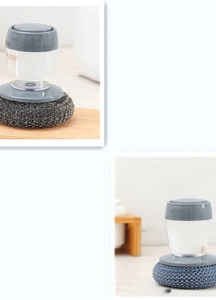 Kitchen Soap Dispensing Palm Brush Cleaner Push-type Brush Kitchen Detergent Tools