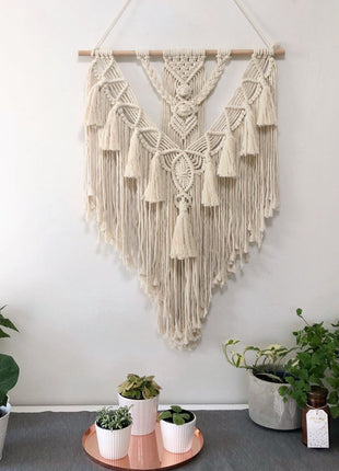 Bohemian Woven Wall Hanging – Handcrafted Macrame Tapestry