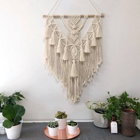 Bohemian Woven Wall Hanging – Handcrafted Macrame Tapestry