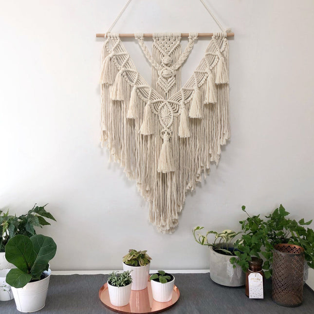 Hand-woven Pendant Macrame Wall Hanging Boho Woven