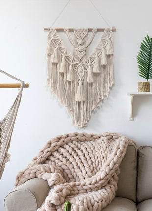 Bohemian Woven Wall Hanging – Handcrafted Macrame Tapestry