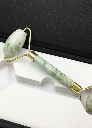 Natural Jade Beauty Roller – Dual-Ended Facial Massage Stick
