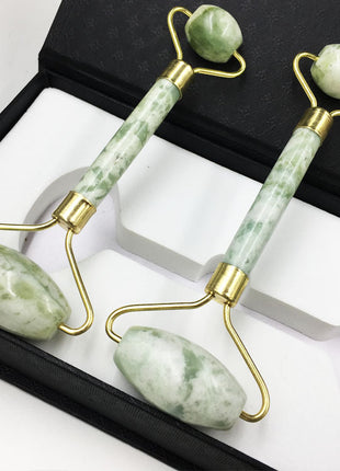 Natural Jade Beauty Roller – Dual-Ended Facial Massage Stick