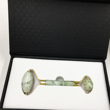 Natural Jade Beauty Roller – Dual-Ended Facial Massage Stick