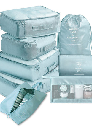 8-piece Set Luggage Divider Bag Travel Storage Clothes Underwear Shoes Organizer Packing Cube Bag
