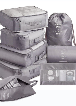 8-piece Set Luggage Divider Bag Travel Storage Clothes Underwear Shoes Organizer Packing Cube Bag