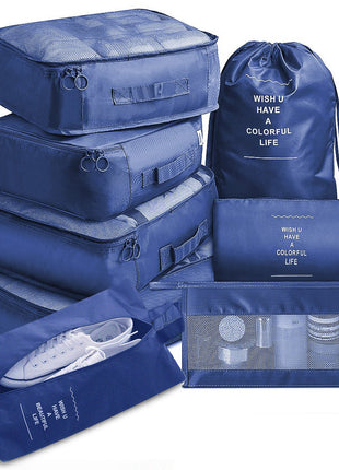 8-piece Set Luggage Divider Bag Travel Storage Clothes Underwear Shoes Organizer Packing Cube Bag